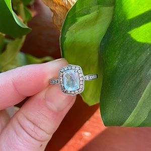 March Aquamarine Birthstone Ring